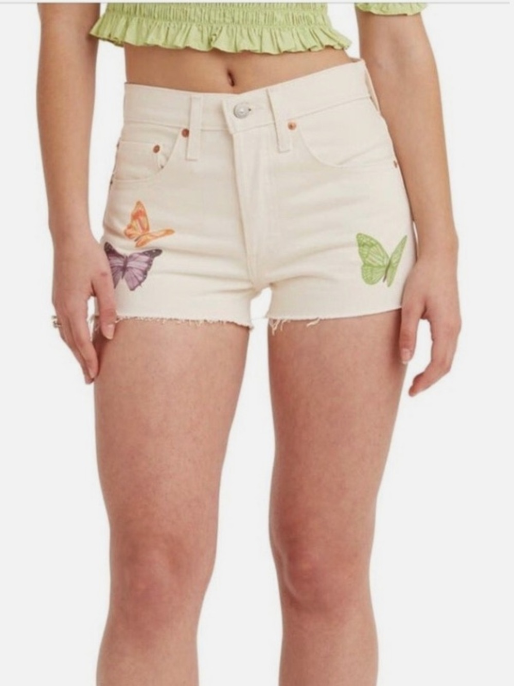 Levi's 501 Original Butterfly Print Raw
Hem Denim Shorts, 31
